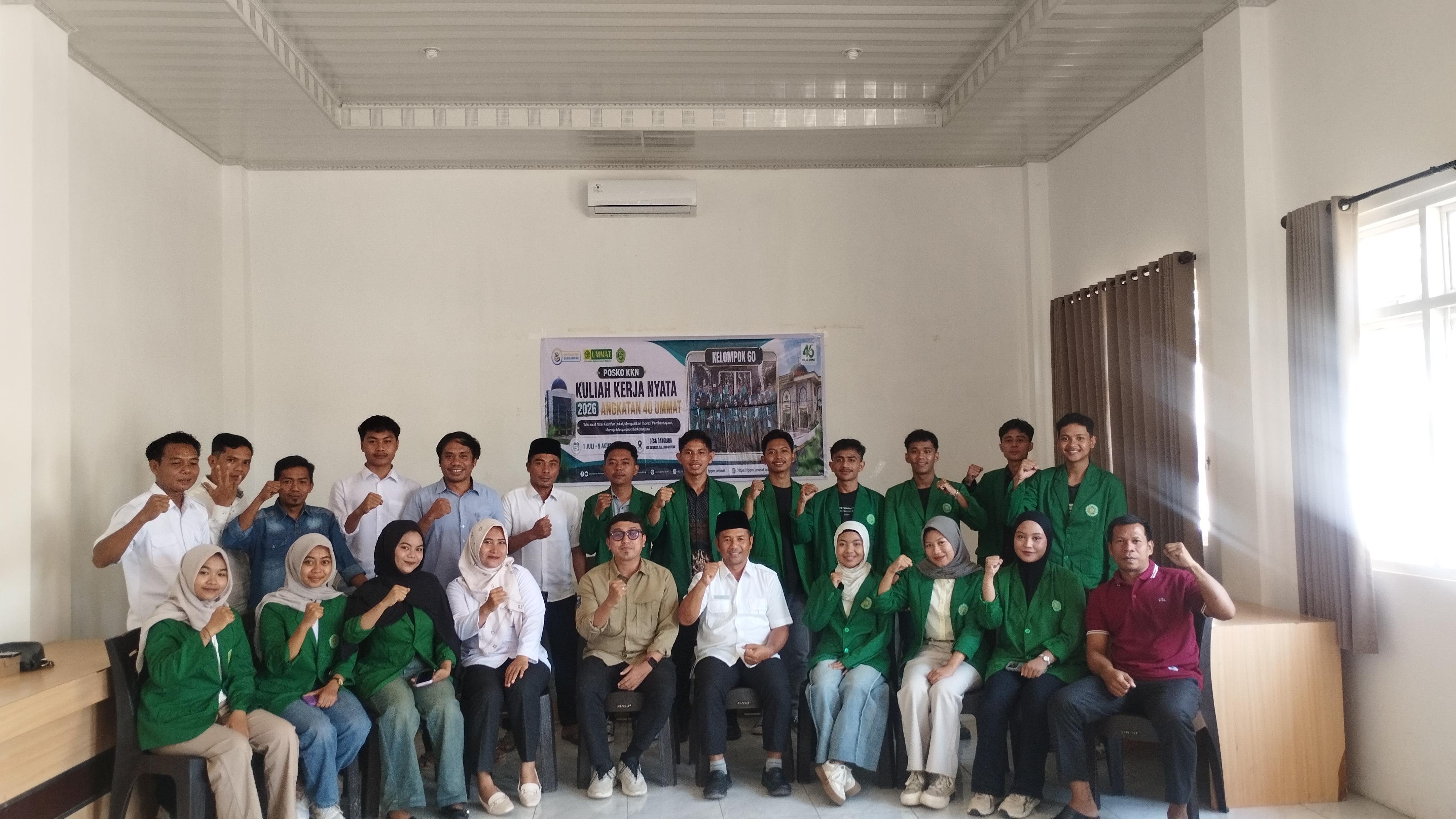 Penerimaan Mahasiswa KKN UMMAT Angkatan 40 Kelompok 60 di Desa Dangiang